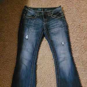 Arya low-rise bellbottom flare blue jeans. Size 9/10